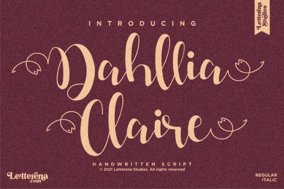 Dahllia Claire: A Bold Script Font for Marketers