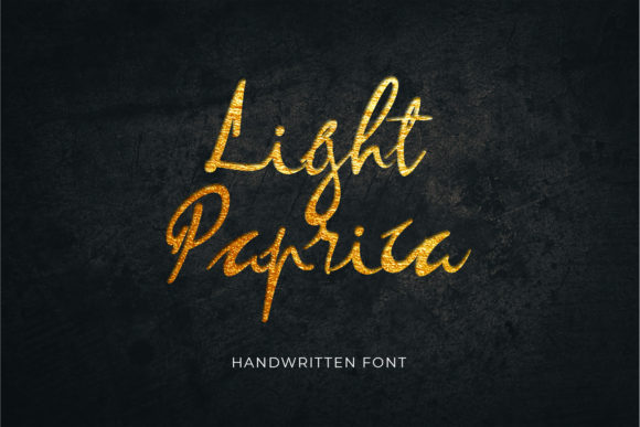 Light Paprica: A Handwritten Font for Editorial Elegance