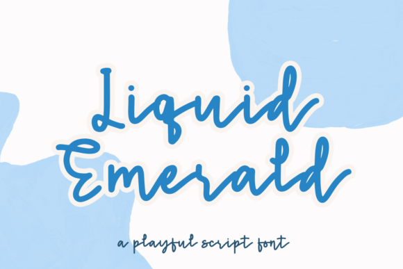 Liquid Emerald Font for Handmade Creations