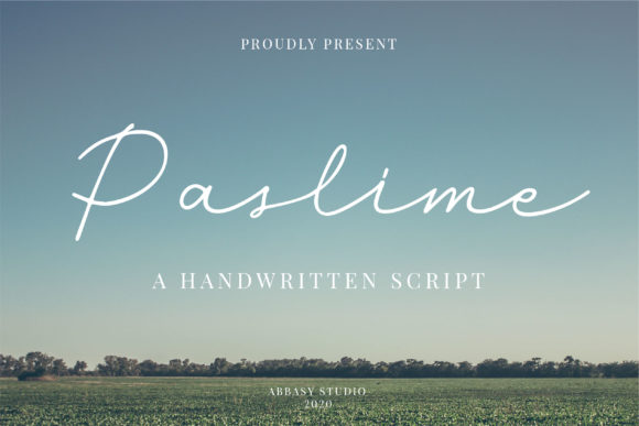 Paslime Script Font for Handmade Creations