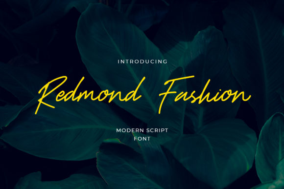Redmond Fashion: A Stylish Script Font for Editorial Design