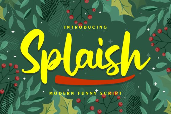 Splaish: A Handwritten Font for Bold Editorial Design