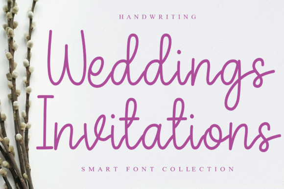 Weddings Invitations Font for Elegant Editorial Design