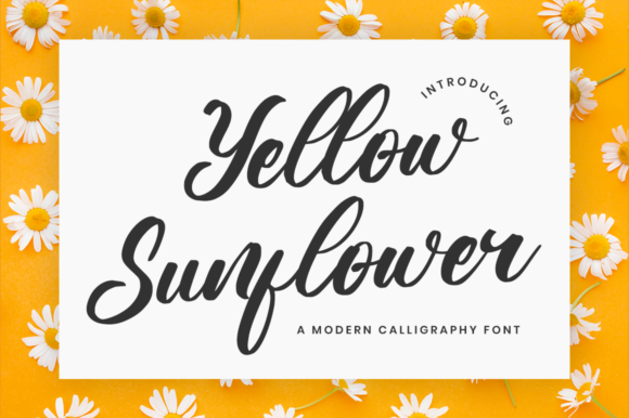 Yellow Sunflower Font for Web Design